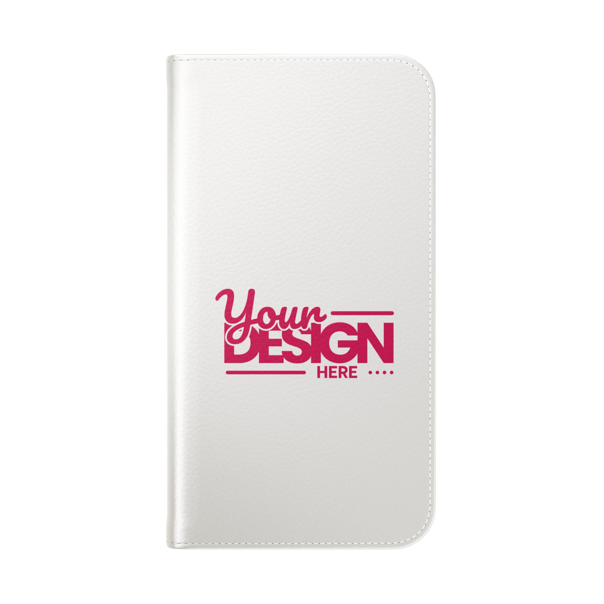 Customizable Flip Phone Wallet Case – ‘Your Design Here’ Folio Cover with Card Holder, Personalized Phone Case for iPhone