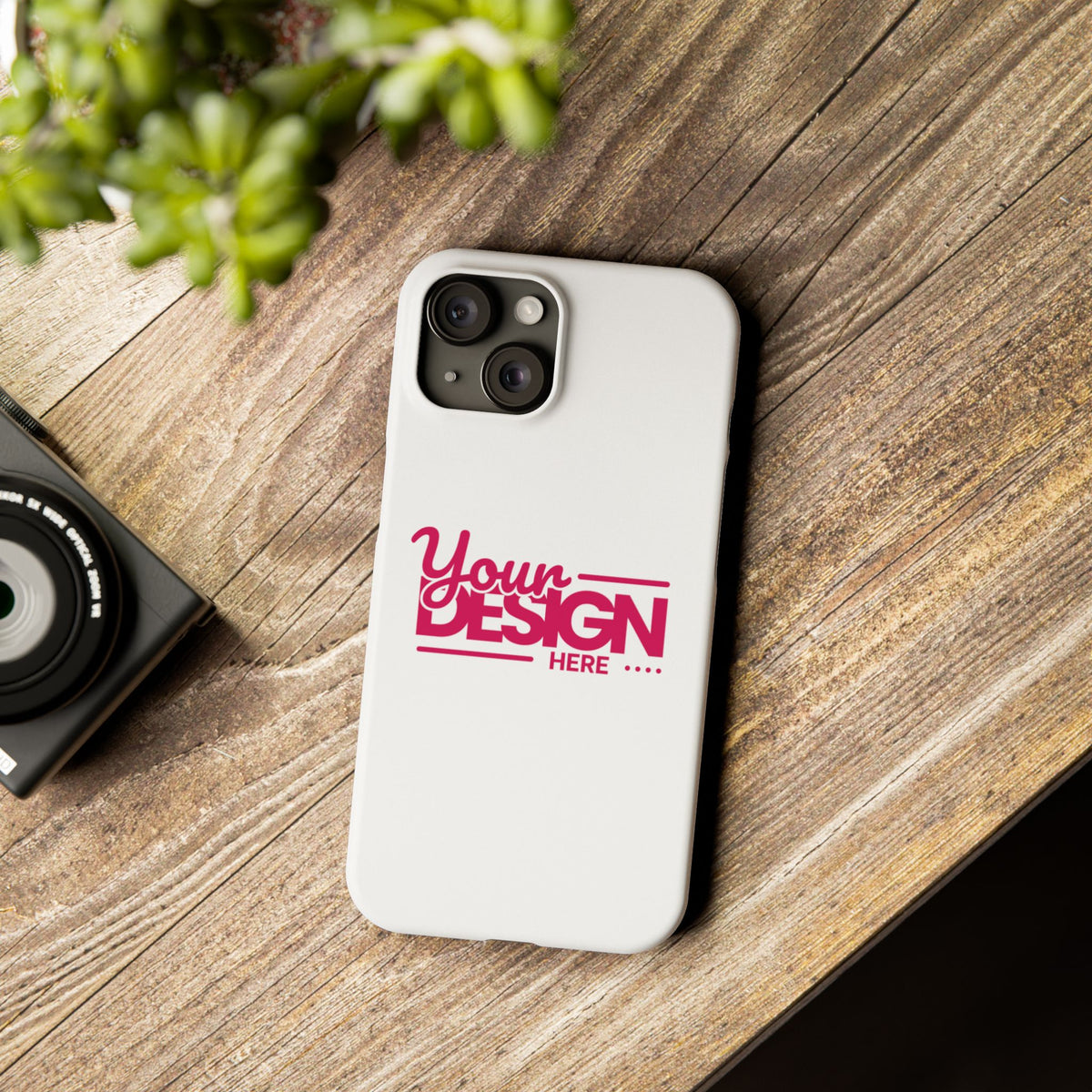 Customizable Slim Phone Case – Personalize Your Design with Name or Photo, Lightweight Protective Cover for iPhone