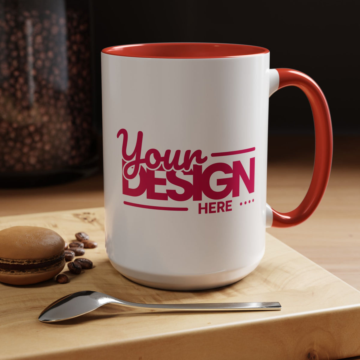 Personalized Accent Coffee Mug - Custom Design Option, Gift for Coffee Lovers, Unique Kitchen Decor, DIY Mug, Creative Drinkware