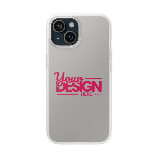 Customizable Flexi Phone Case – Personalize Your Design with Name or Photo, Flexible Protective Cover for iPhone