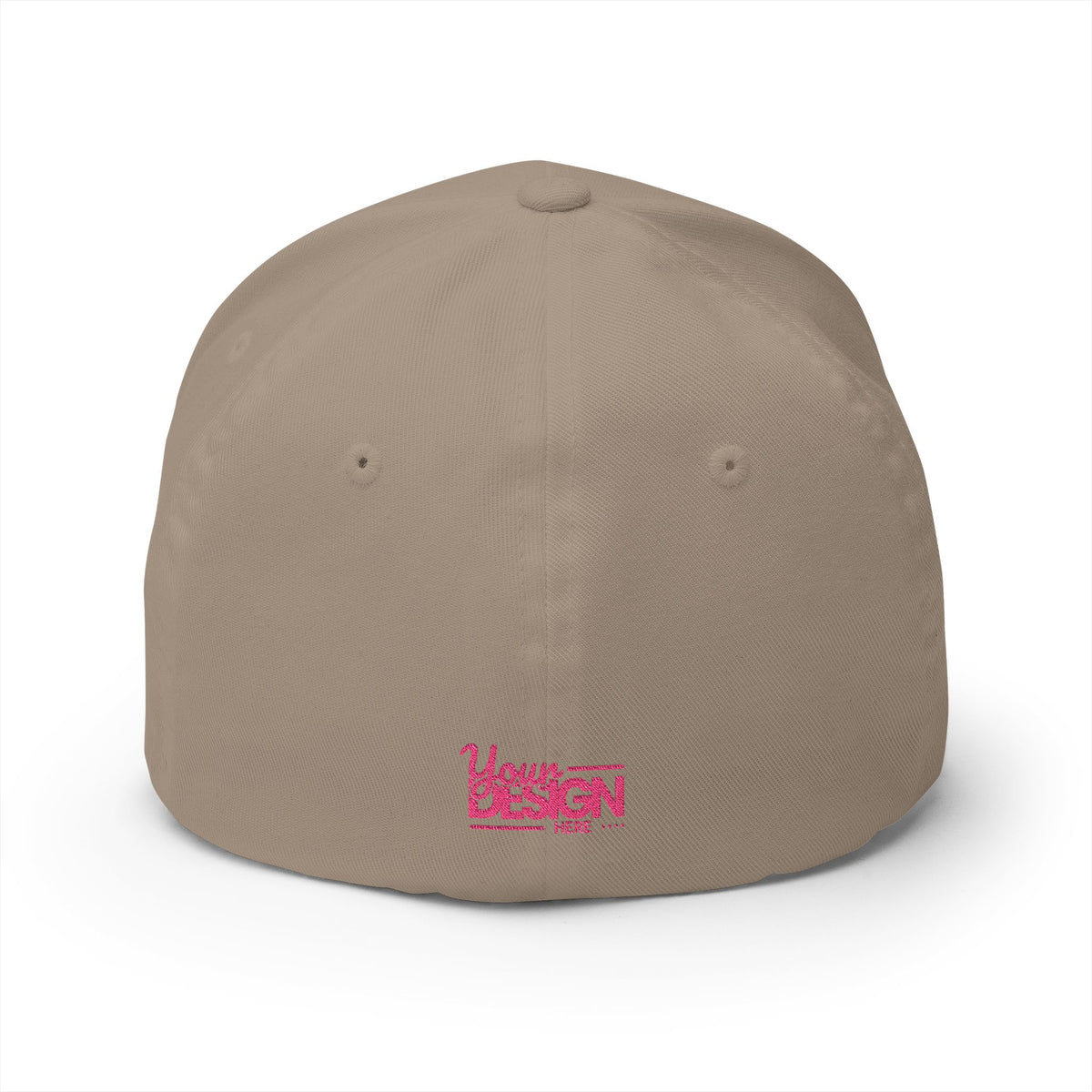 Embroidered ‘Your Design Here’ Structured Cap – Custom Logo Hat, Personalized Blank White Baseball Cap for Men & Women