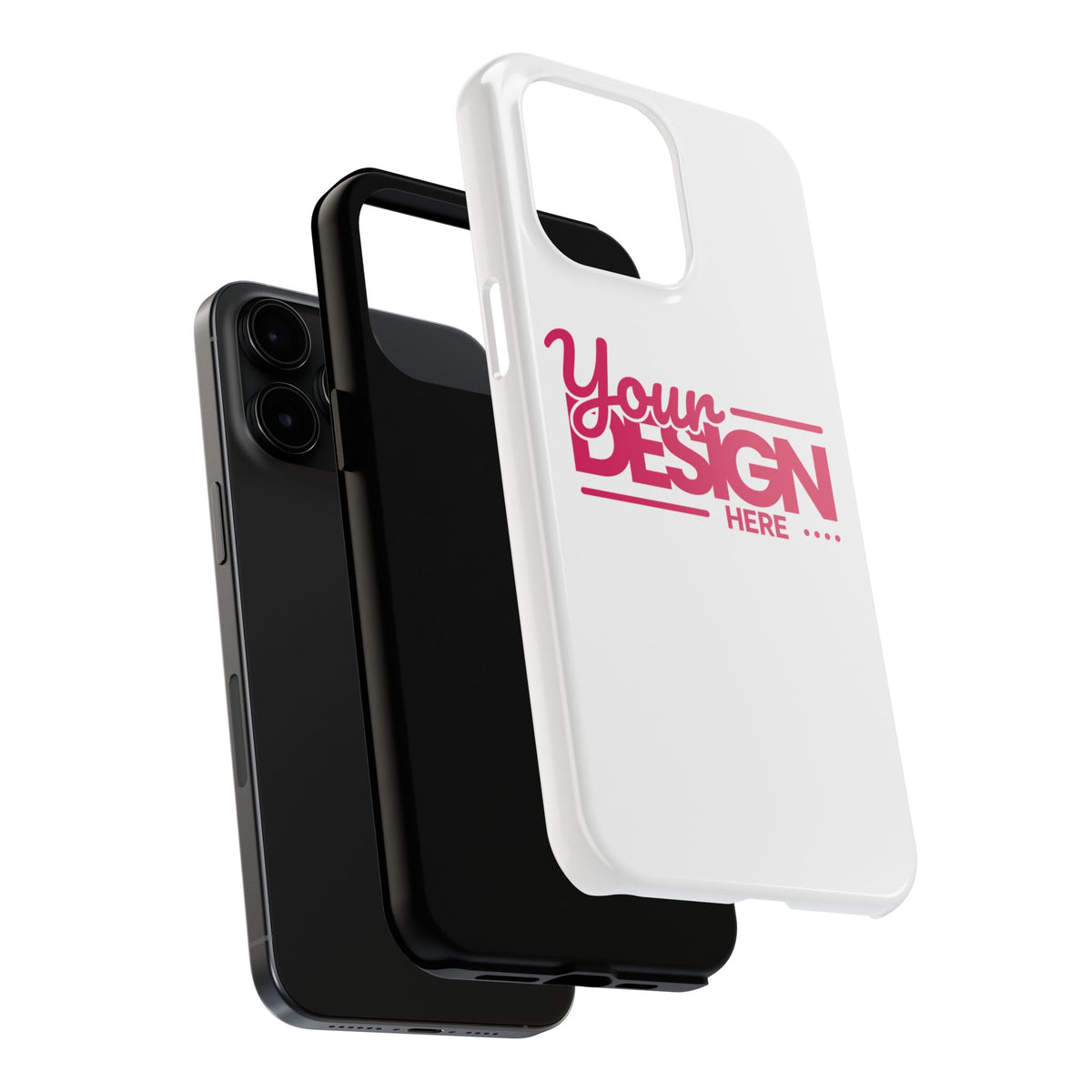 Personalized Tough Phone Case – Custom Name or Photo Protective Cover, Shock-Absorbent Durable Case for iPhone, Unique Gift Idea