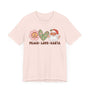 Peace Love Santa T-Shirt - Whimsical Santa Graphic Shirt - Holiday Spirit