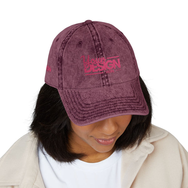 Vintage Embroidered Cap – ‘You’ Script Distressed Baseball Hat, Personalized Retro Dad Hat for Men & Women