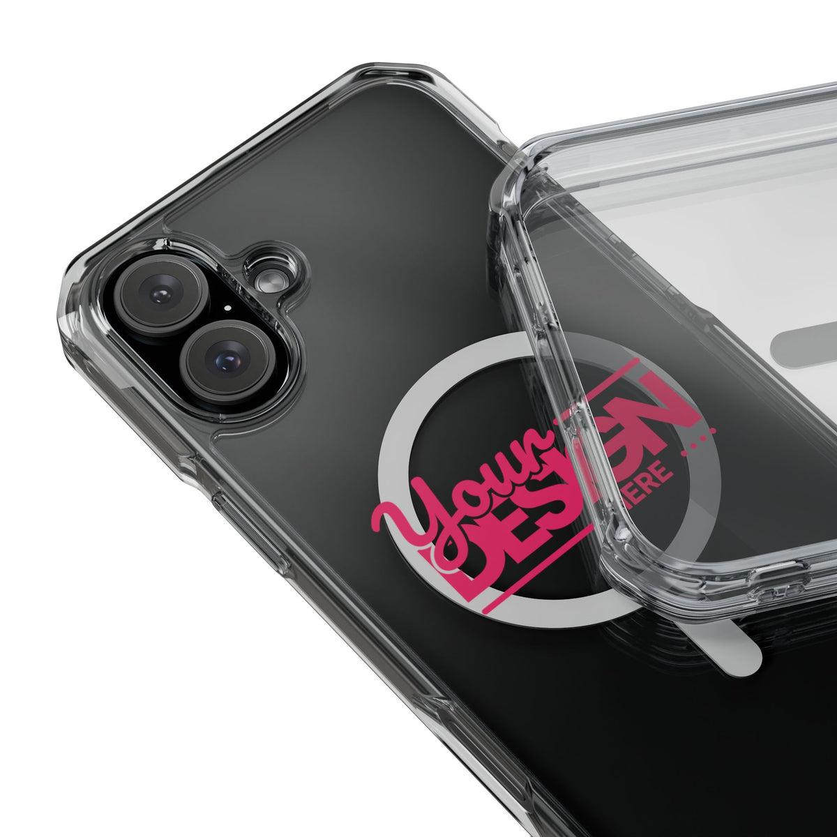 Magnetic Clear Phone Case – Custom ‘Your Design Here’ MagSafe-Compatible Impact-Resistant Cover for iPhone