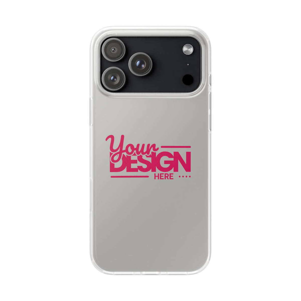 Customizable Flexi Phone Case – Personalize Your Design with Name or Photo, Flexible Protective Cover for iPhone