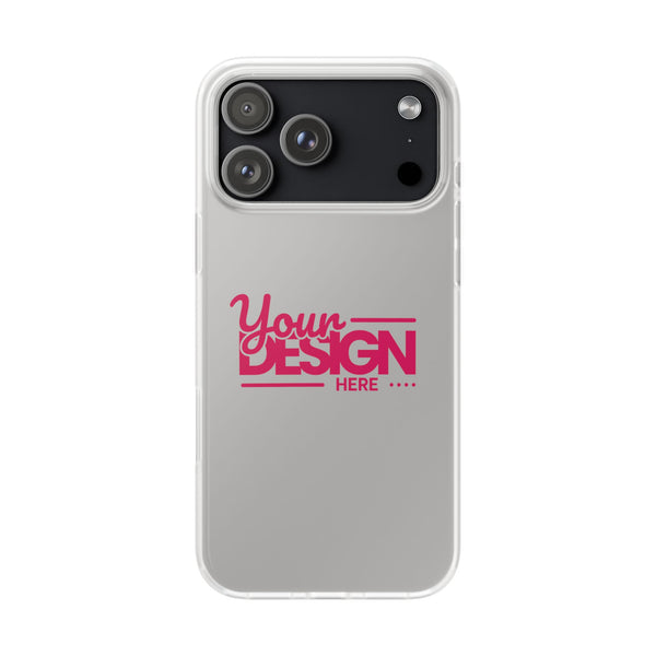 Customizable Flexi Phone Case – Personalize Your Design with Name or Photo, Flexible Protective Cover for iPhone