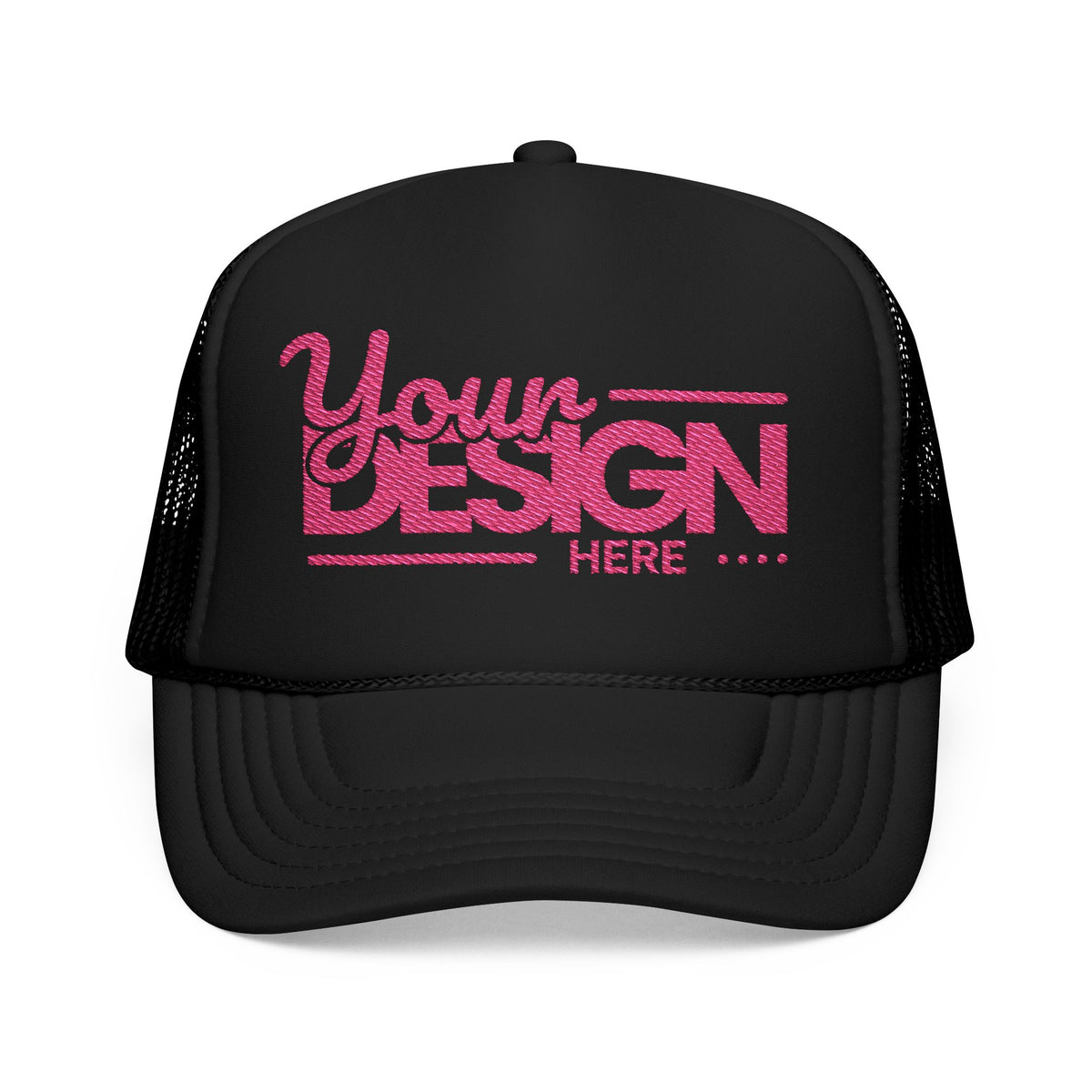 Custom Foam Trucker Hat – Personalized High-Profile 5-Panel Cap with Embroidery, Vintage Snapback Mesh Hat for Men & Women