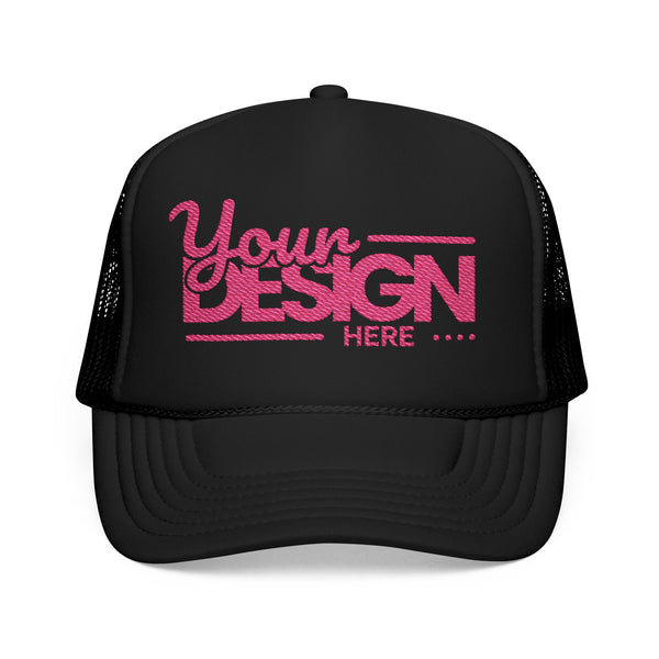 Custom Foam Trucker Hat – Personalized High-Profile 5-Panel Cap with Embroidery, Vintage Snapback Mesh Hat for Men & Women