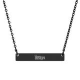 Engravable Horizontal Bar Necklace With Custom Name And Message Pendant by Printify