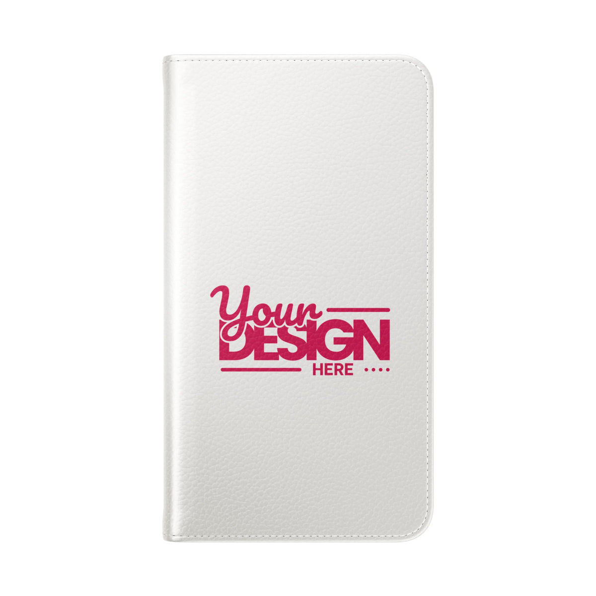 Customizable Flip Phone Wallet Case – ‘Your Design Here’ Folio Cover with Card Holder, Personalized Phone Case for Samsung