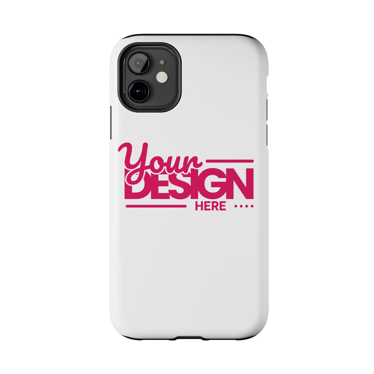 Personalized Tough Phone Case – Custom Name or Photo Protective Cover, Shock-Absorbent Durable Case for iPhone, Unique Gift Idea