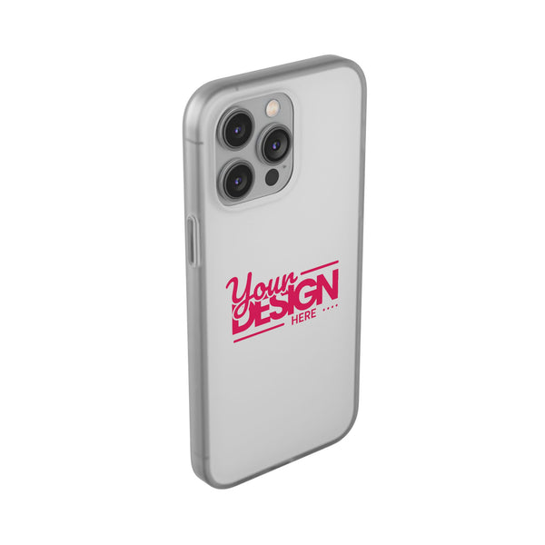 Customizable Flexi Phone Case – Personalize Your Design with Name or Photo, Flexible Protective Cover for iPhone