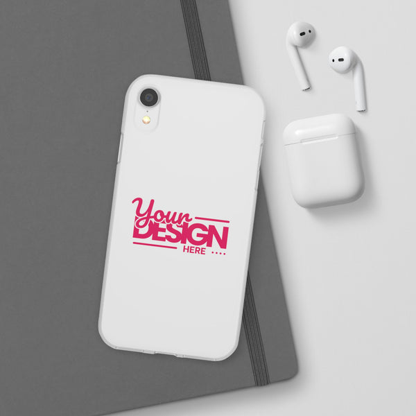 Customizable Flexi Phone Case – Personalize Your Design with Name or Photo, Flexible Protective Cover for iPhone