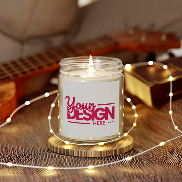 Coconut Apricot Wax Scented 9oz Candle, Custom Candle Gift, Relaxing Home Decor, Personalized Candle, Aromatherapy
