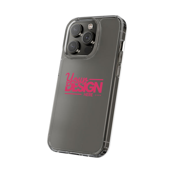 Clear Phone Case – Transparent Protective Cover with Custom Design (‘Your Design Here’), Personalized Case for iPhone