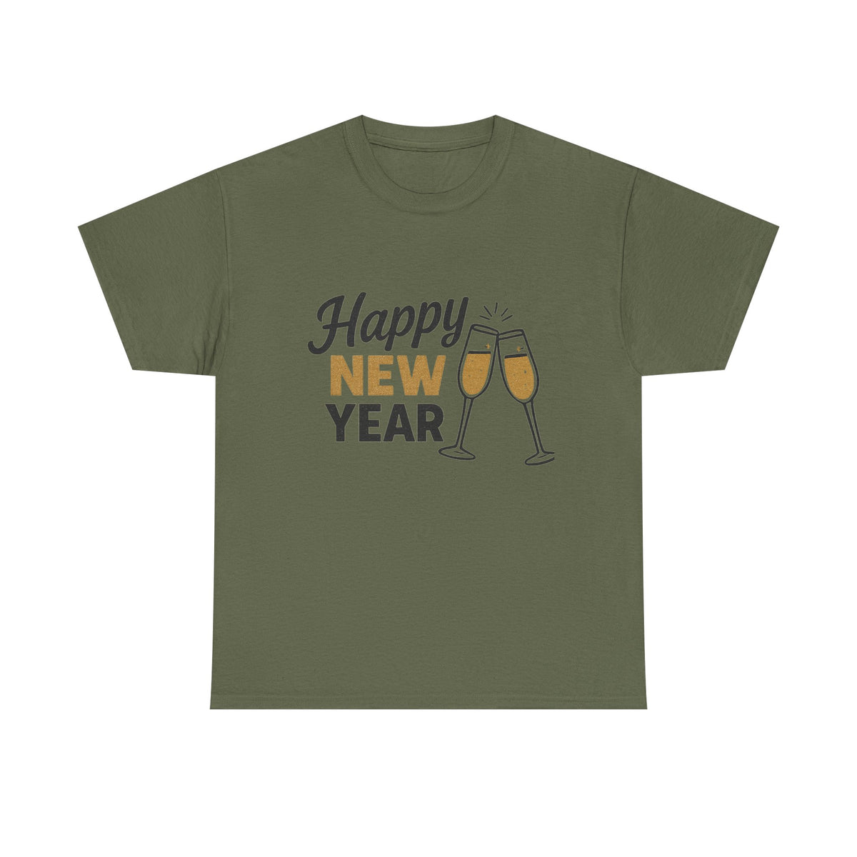Happy New Year Tee — Champagne Toast Holiday T-Shirt