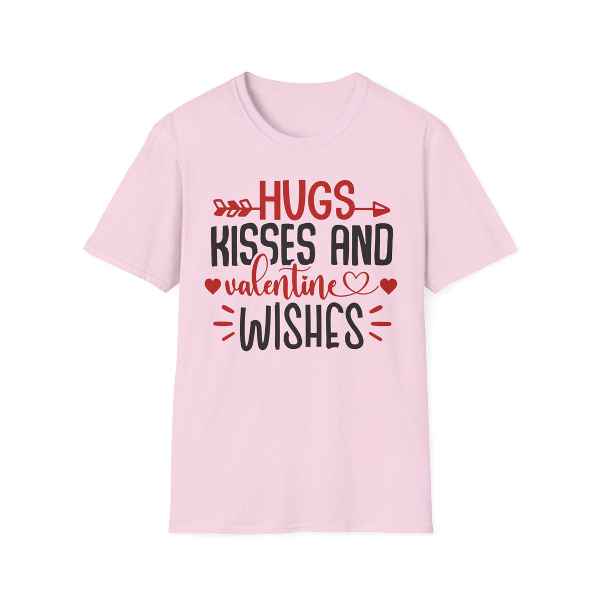 Hugs Valentine T-Shirt - Love Shirt - Heart Graphic Valentine's Tee