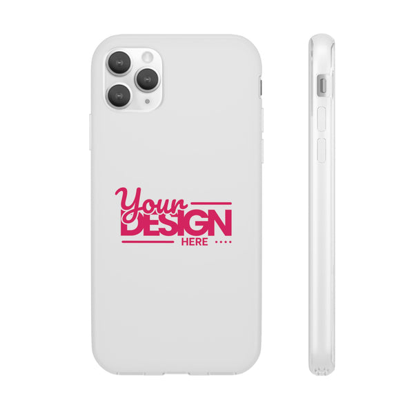 Customizable Flexi Phone Case – Personalize Your Design with Name or Photo, Flexible Protective Cover for iPhone