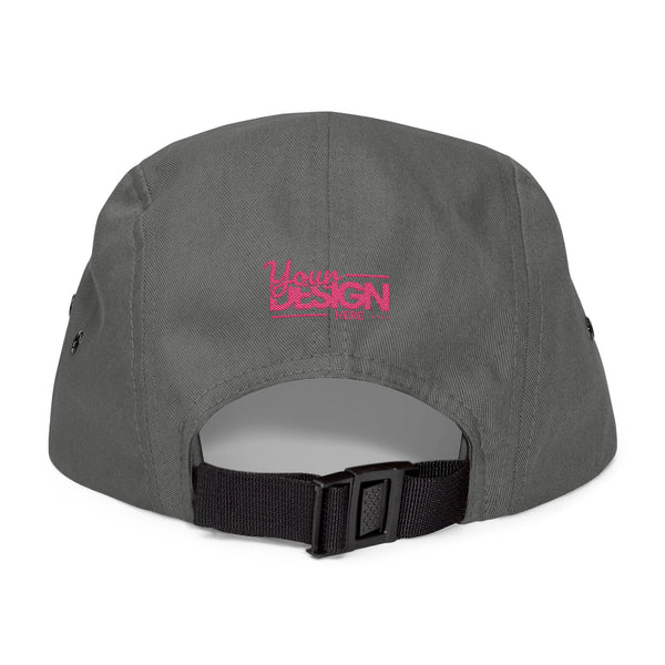 Custom Five-Panel Hat – Personalized Embroidered Cotton Cap, Low-Profile Streetwear Strapback with Front & Back Logo Design