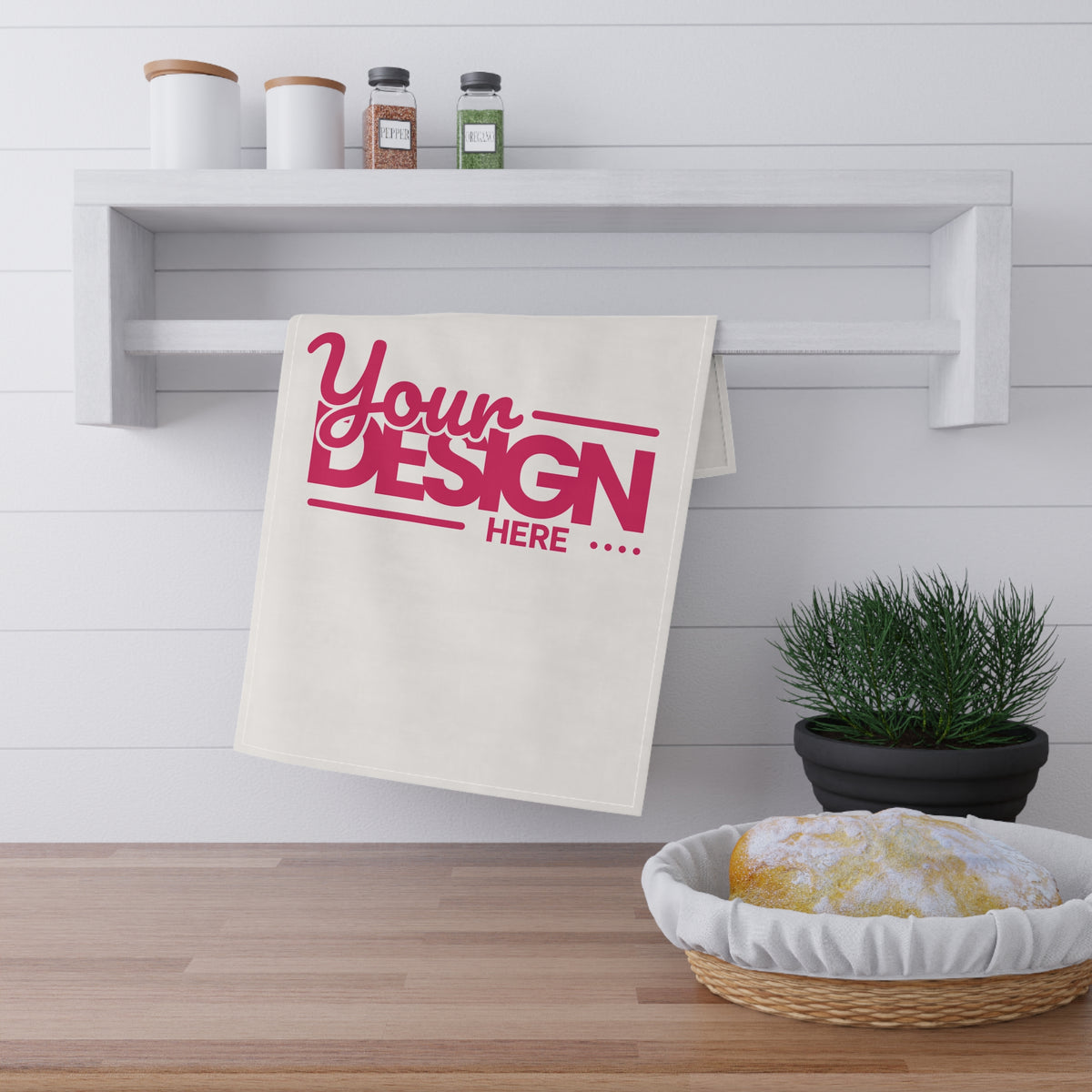Personalized Cotton Tea Towels - Custom Kitchen Decor, Eco-Friendly Gift, Wedding Registry, Housewarming, Holiday Gift