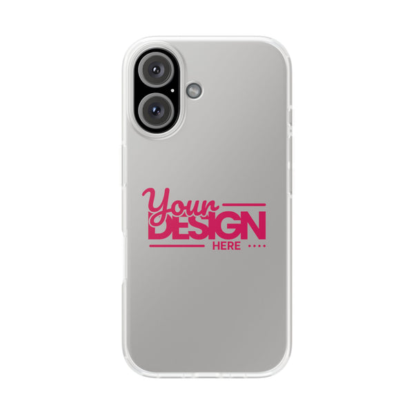 Customizable Flexi Phone Case – Personalize Your Design with Name or Photo, Flexible Protective Cover for iPhone