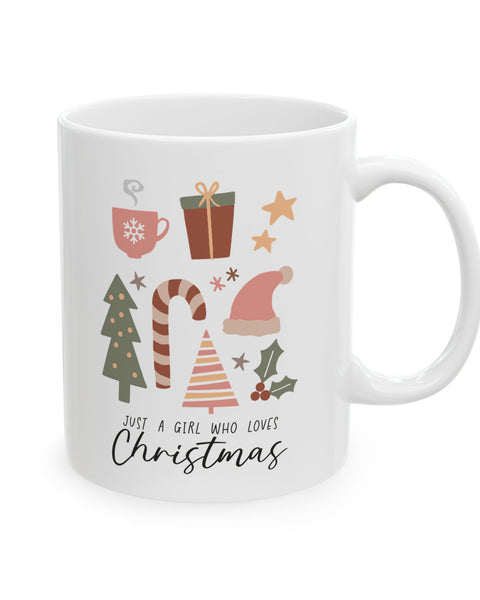Christmas Coffee Mug — Cute Santa & Trees Holiday Ceramic Mug (11oz, 15oz)