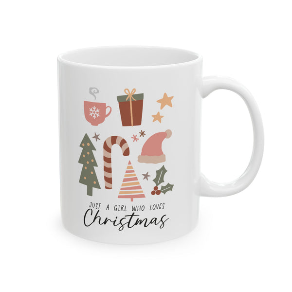 Christmas Coffee Mug — Cute Santa & Trees Holiday Ceramic Mug (11oz, 15oz)