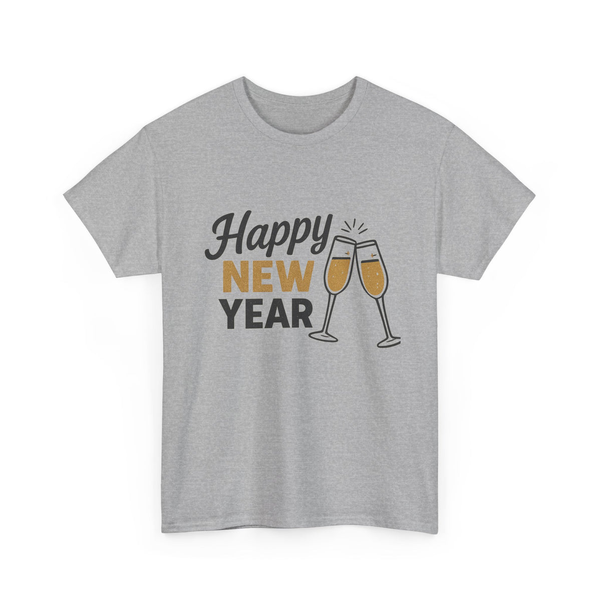 Happy New Year Tee — Champagne Toast Holiday T-Shirt