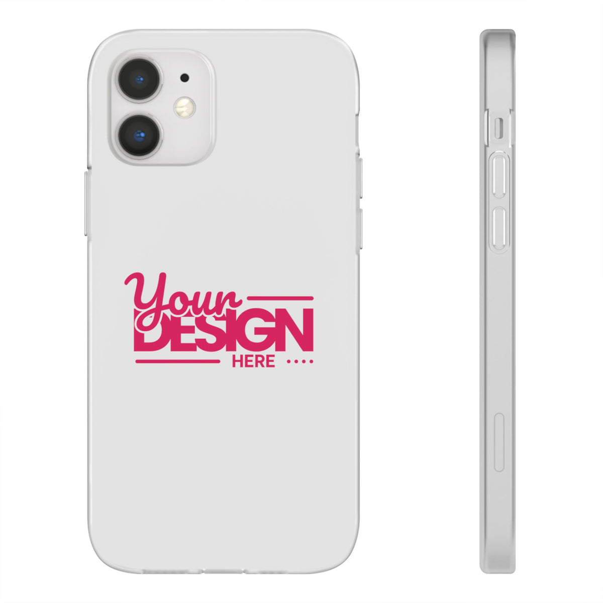 Customizable Flexi Phone Case – Personalize Your Design with Name or Photo, Flexible Protective Cover for iPhone