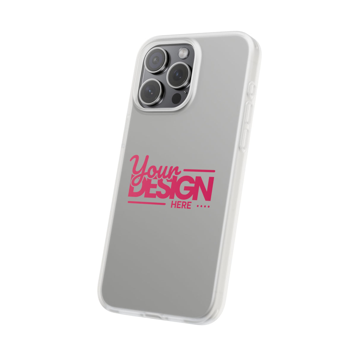 Customizable Flexi Phone Case – Personalize Your Design with Name or Photo, Flexible Protective Cover for iPhone