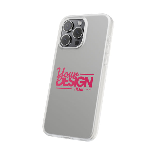 Customizable Flexi Phone Case – Personalize Your Design with Name or Photo, Flexible Protective Cover for iPhone