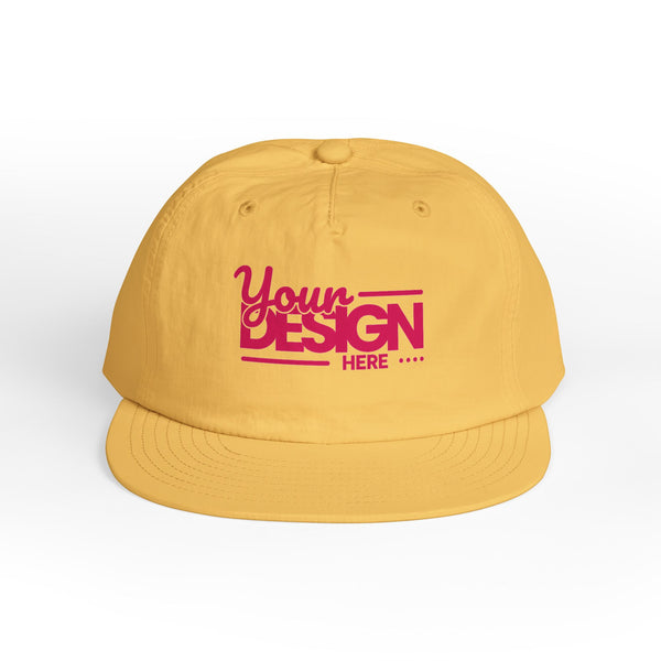 Custom Surf Cap – Lightweight Quick-Dry Recycled Nylon Snapback, Personalized Beach Hat with Breathable Mesh & Relaxed Fi
