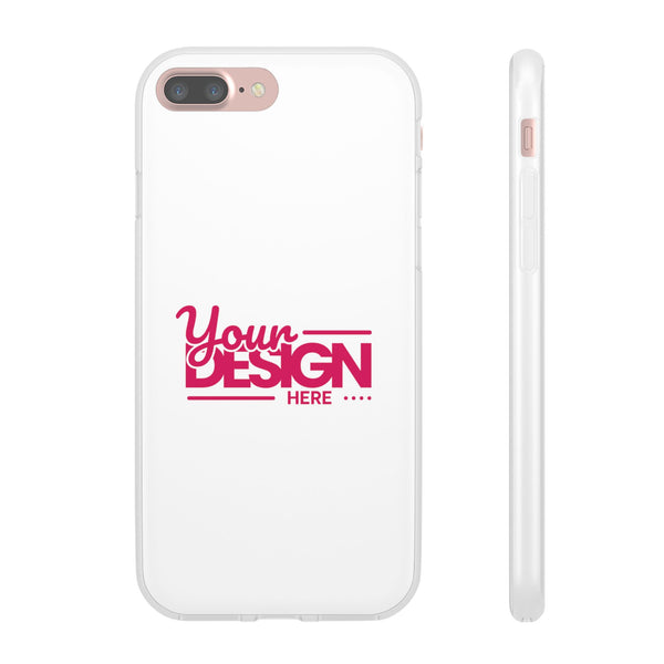 Customizable Flexi Phone Case – Personalize Your Design with Name or Photo, Flexible Protective Cover for iPhone