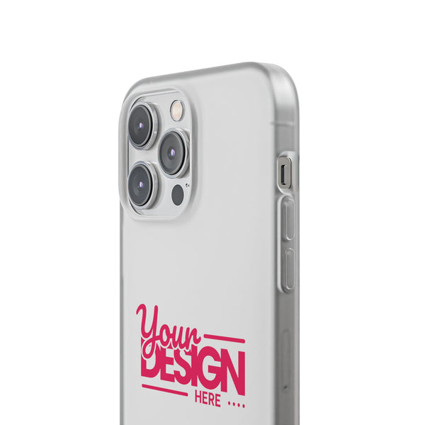 Customizable Flexi Phone Case – Personalize Your Design with Name or Photo, Flexible Protective Cover for iPhone