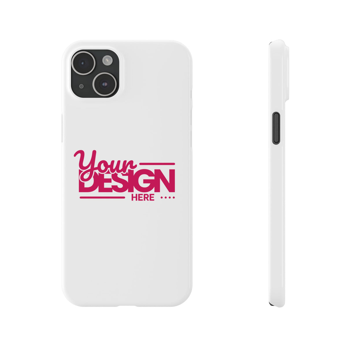 Customizable Slim Phone Case – Personalize Your Design with Name or Photo, Lightweight Protective Cover for iPhone