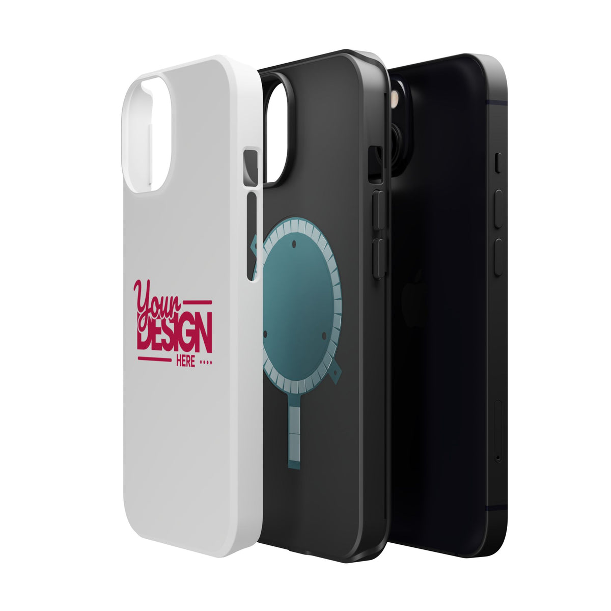 Durable Custom Magnetic Phone Case – Personalized Name or Photo Design, Shockproof Protective Cover for iPhone