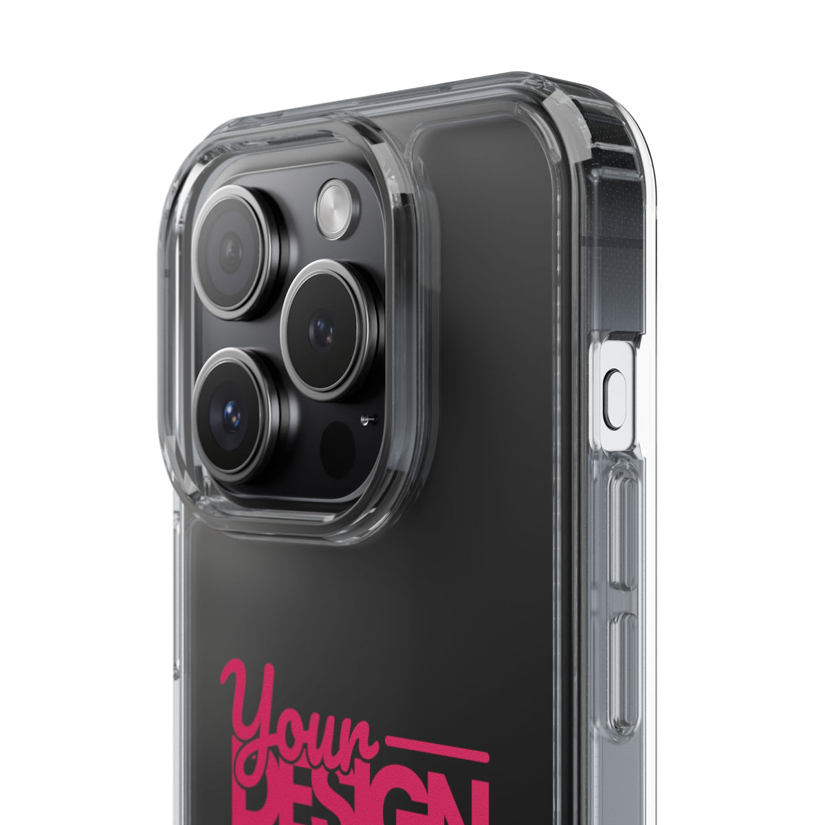 Clear Phone Case – Transparent Protective Cover with Custom Design (‘Your Design Here’), Personalized Case for iPhone