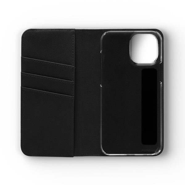 Customizable Flip Phone Wallet Case – ‘Your Design Here’ Folio Cover with Card Holder, Personalized Phone Case for iPhone
