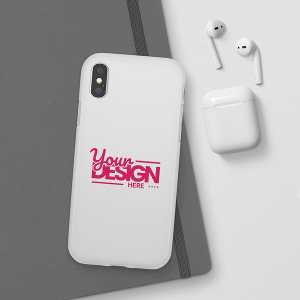 Customizable Flexi Phone Case – Personalize Your Design with Name or Photo, Flexible Protective Cover for iPhone