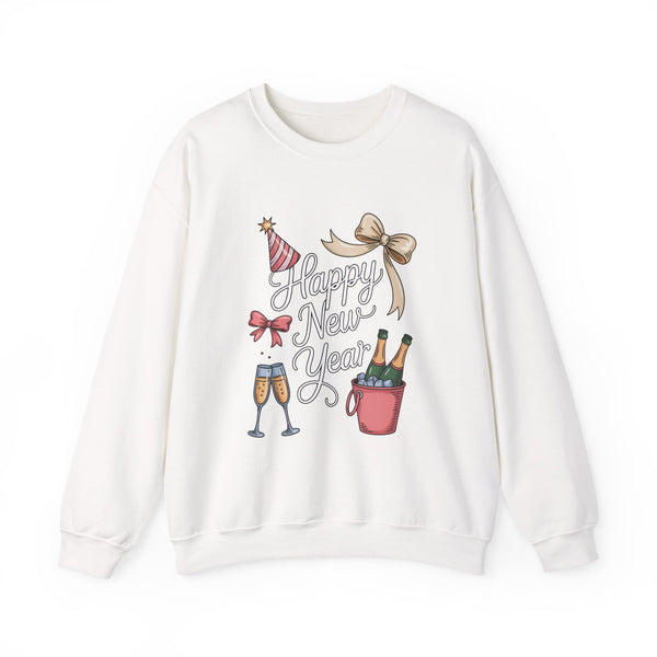 Happy New Year Sweatshirt - Festive Champagne Party Crewneck