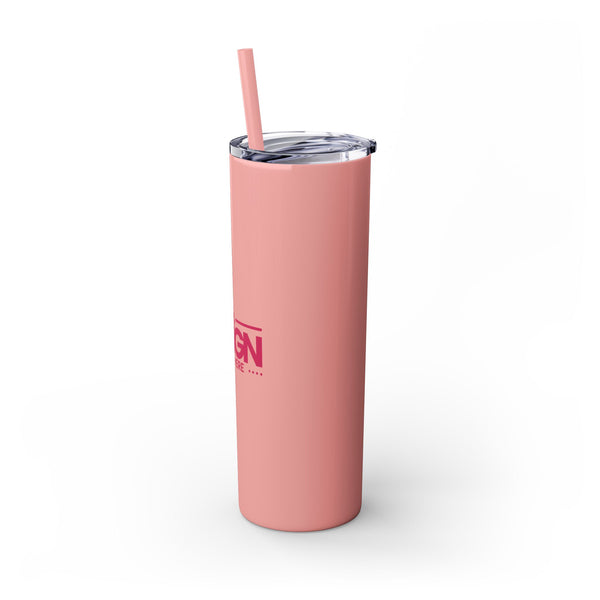 Personalized Skinny Tumbler with Straw, 20oz - Custom Travel Mug, Eco-Friendly Drinkware, Gift for Her, Stylish Hydration, Fun Party Favor