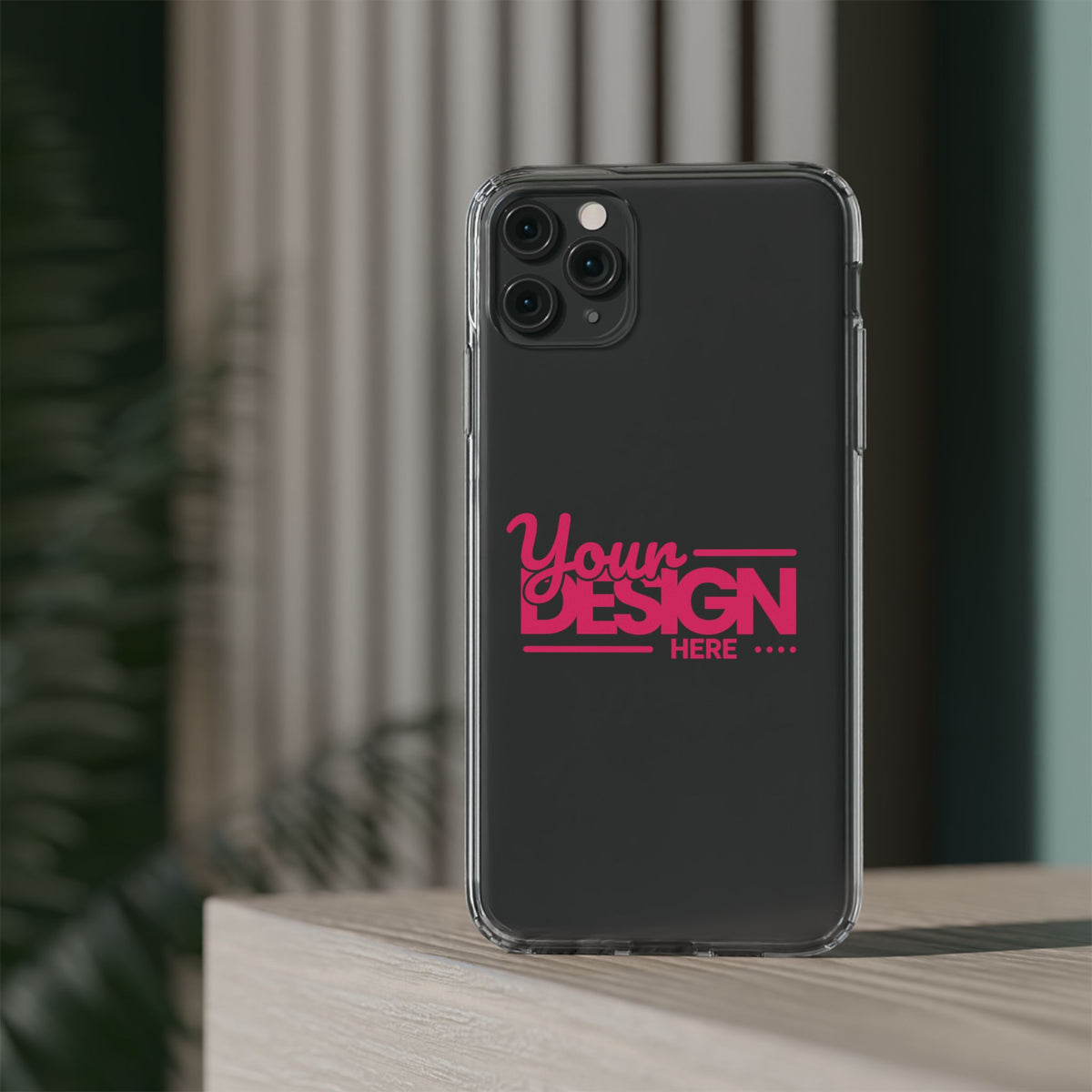 Customizable Clear Impact-Resistant Phone Case – Personalized Name or Photo Design, Transparent Shockproof Cover for iPhone