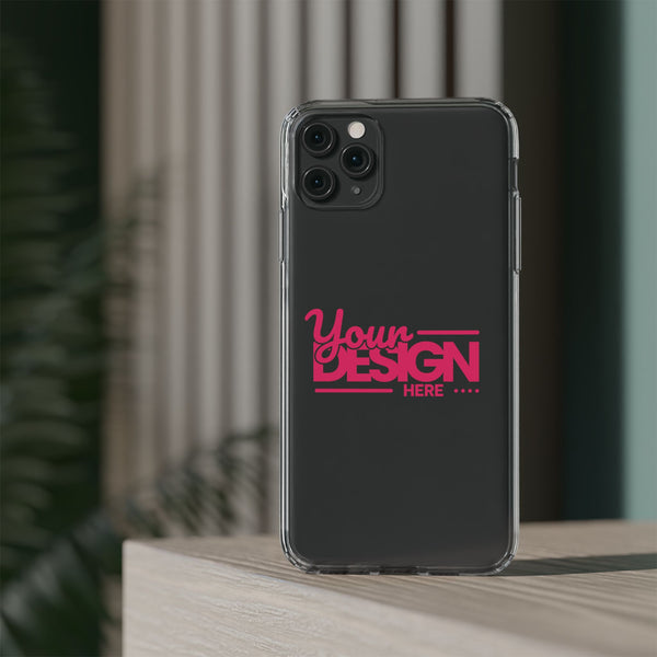Customizable Clear Impact-Resistant Phone Case – Personalized Name or Photo Design, Transparent Shockproof Cover for iPhone