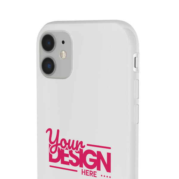 Customizable Flexi Phone Case – Personalize Your Design with Name or Photo, Flexible Protective Cover for iPhone