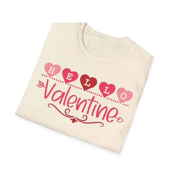 Greeting Valentine T-Shirt - Love Shirt - Heart Graphic Valentine's Tee