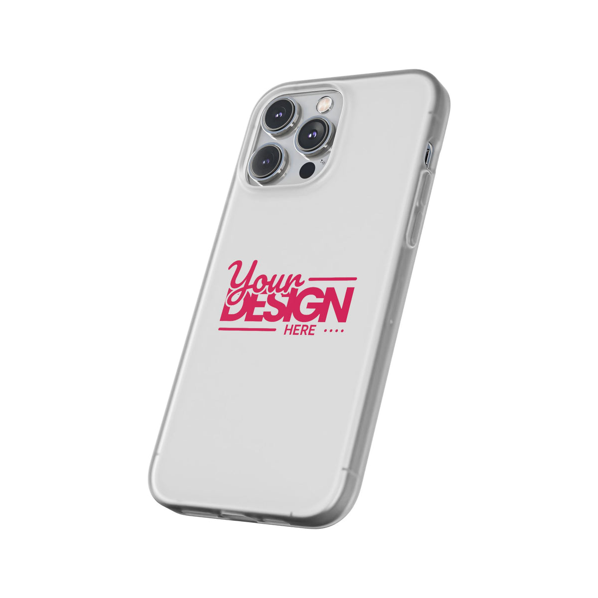 Customizable Flexi Phone Case – Personalize Your Design with Name or Photo, Flexible Protective Cover for iPhone