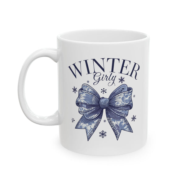 Winter Witch Ceramic Mug — 11oz & 15oz Mystical Tea Coffee Cup