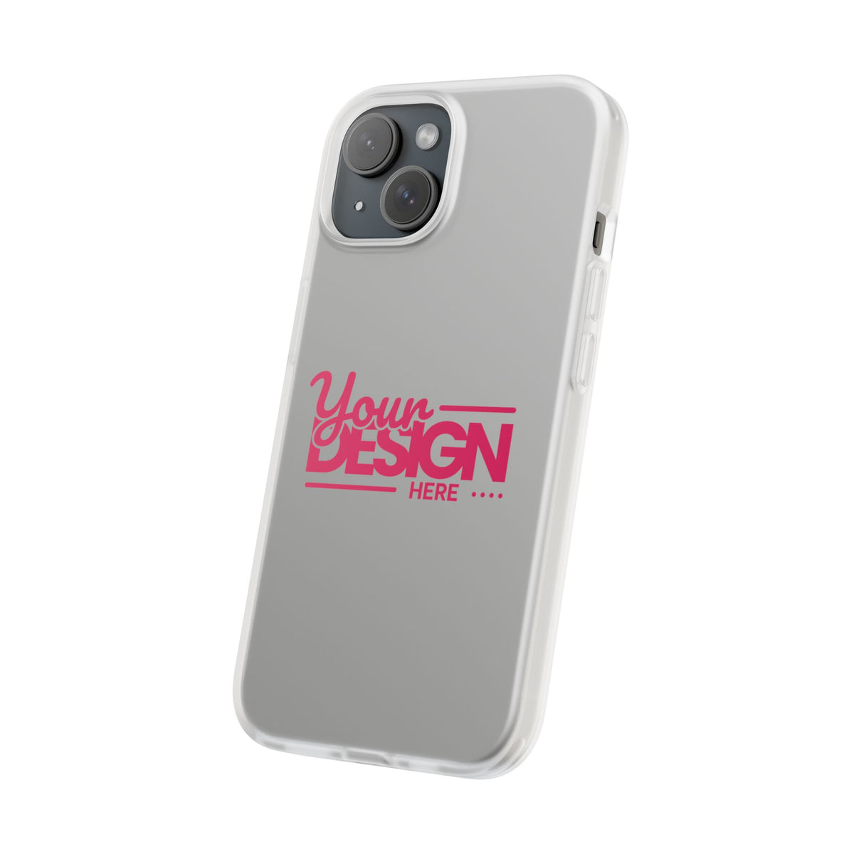 Customizable Flexi Phone Case – Personalize Your Design with Name or Photo, Flexible Protective Cover for iPhone
