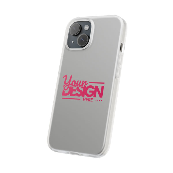 Customizable Flexi Phone Case – Personalize Your Design with Name or Photo, Flexible Protective Cover for iPhone